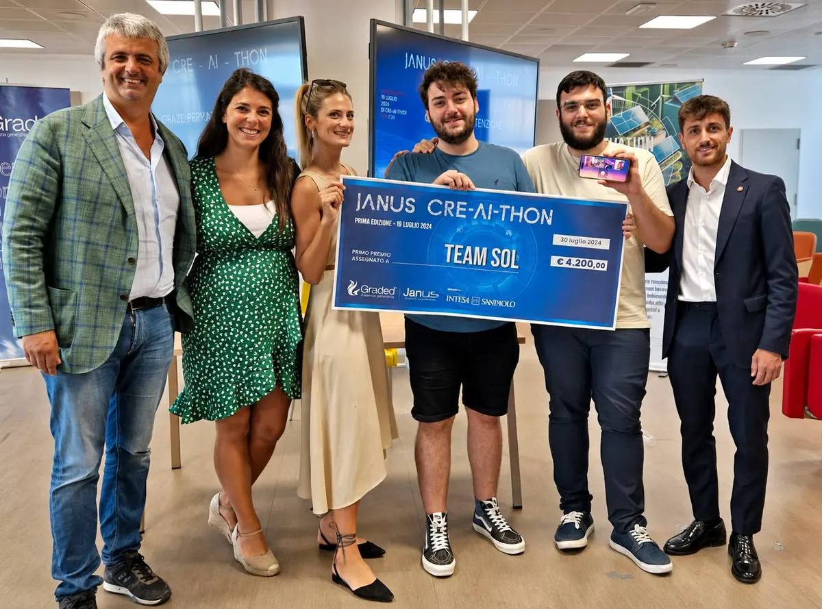 Partecipanti al CRE-AI-THON durante la giornata di innovazione