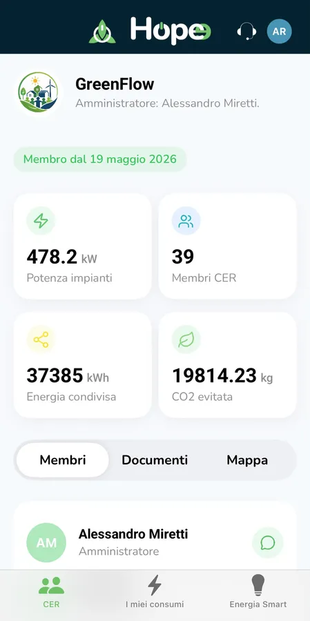 Schermata Hopee Me panoramica della CER